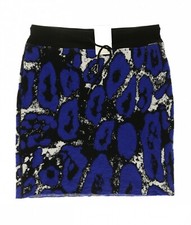  Mohair Strickrock blau N3 MARC CAIN 38 schwarz weiß royalblau Wolle Rock LUXUS 