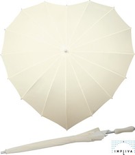 Herz-Regenschirm Damen Stockschirm Partnerschirm groß stabil herzförmig 16tlg.