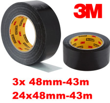 3M Scotch 3er 24er Pack Panzerband Schwarz extra klebend Isolierband Gewebeband
