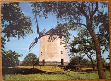Syrau / Vogtland: Windmühle - DDR-Karte mit Aufnahme von 1989 oder älter