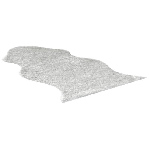 Kunstfellteppich silber - silber,