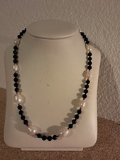 Halskette Onyx, SWZ, 48 cm