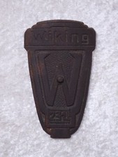 Antikes Gusseisen Emblem Schild Wiking Kanonenofen - Vintage um 1900 - 14,8 cm