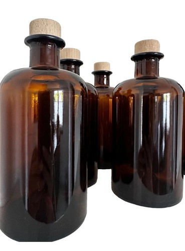 Apothekerflaschen braun - 4x,
