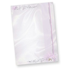Hochzeit Briefpapier silbergrau 50 Stück Motivpapier A4