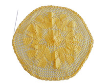 Tischdecke Gehäkelt Häkeldecke  rund 45 cm Neu