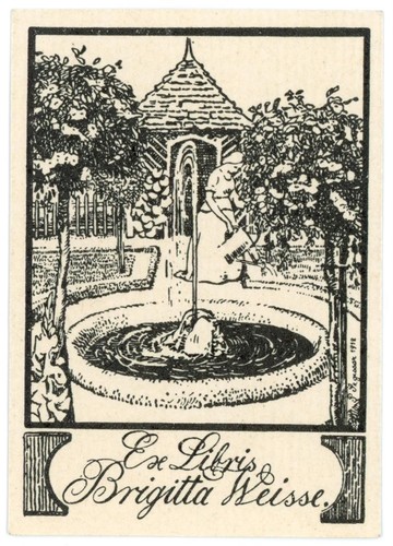 Exlibris jugendstil brigitta - exlibris,