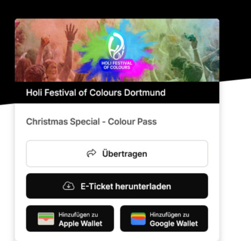 Ticket inkl 5 - inkl., farbbeutel
