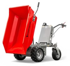 Minidumper C500 elektrisch manuell 500 kg Dumper Raddumper Muldenkipper 10h Akku