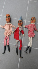 3 antike Handpuppen geschnitzt