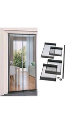 100x220cm Tür Fliegengitter Insektenschutz Lamellenvorhang Kürzbar Anthrazit