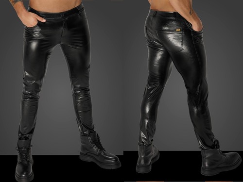 Noir handmade wetlook hose - wetlook,