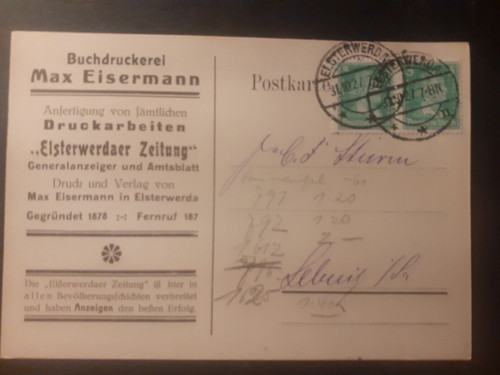 Firmenkarte buchdruckerei - ak,