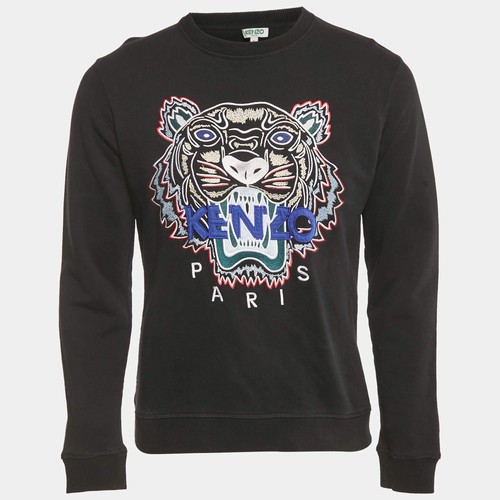 Kenzo black tiger embroidered - kenzo,