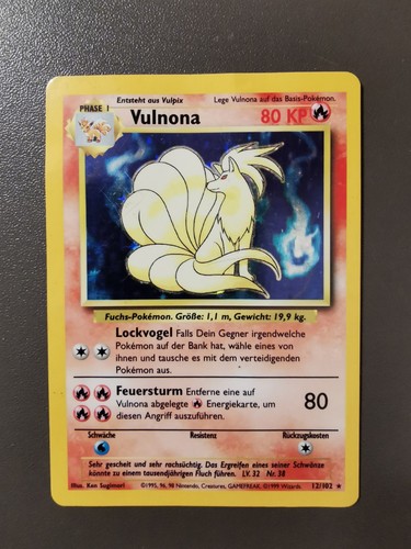 Vulnona 102 holo base set - base,