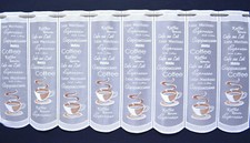  Kaffee Küchengardine Scheibengardine 8 Breiten Bistrogardine 59 cm hoch Neu