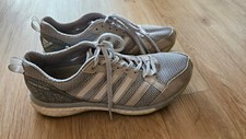 Adidas Adizero Tempo Damen Laufschuhe in weiß mit gelber Sohle, Gr. 39 1/3