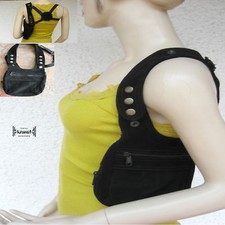 Leder Schulter Tasche Shoulder Holster Pouch Festival Reise Sac cuir Inde Goa