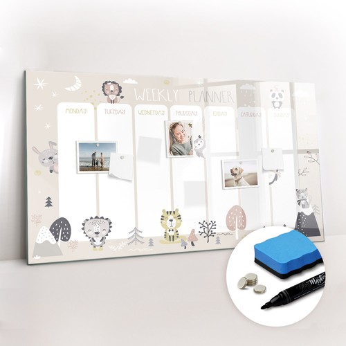 Magnetboard glas für büro - glas,