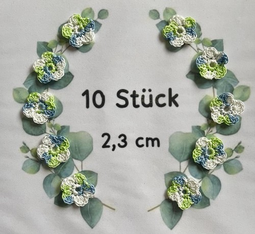 Blau weiß grün 10 - grün, 🌸