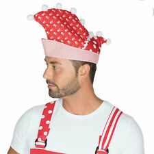 Narrenkappe rot / weiß Prinzenkappe Prunkmütze Karneval Mütze Köln Hut Fasching
