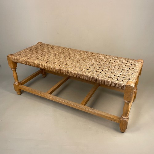 Holz fußhocker geflochten - holz,