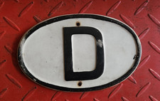 Original antik Alu D Schild