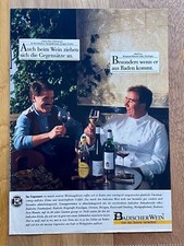 Badischer Wein Winter Baden Original 1990 Vintage Advert Werbung Reklame