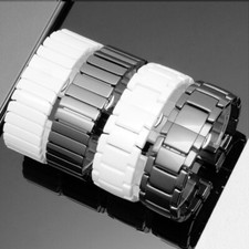 16/18/20/22mm Edelstahl Keramik Uhrenarmband Armband für Huawei Samsung Garmin
