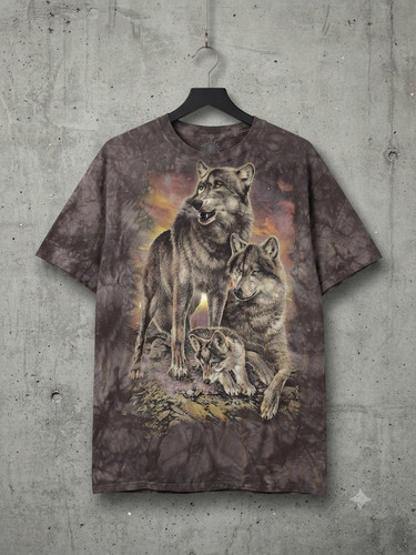 The mountain wolf family - mountain,