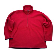 PATAGONIA vintage Half Zip Gr. L Fleece Pullover Rot USA rot KW10