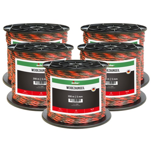 Weidezaunseil 200 m - 5, Ø,