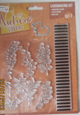 CARDMAKING KIT / Embossing Folder / Clear stamps / Metal die --- Blätter, Zweige