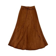 Vintage Wildleder Rock Braun