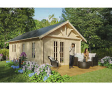 Blockbohlenhaus SKAN HOLZ Toronto 4 Dachschalung, dämmbar, mit Fußboden 500 x 74