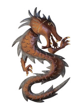 Drachen wanddeko metall - drachen,