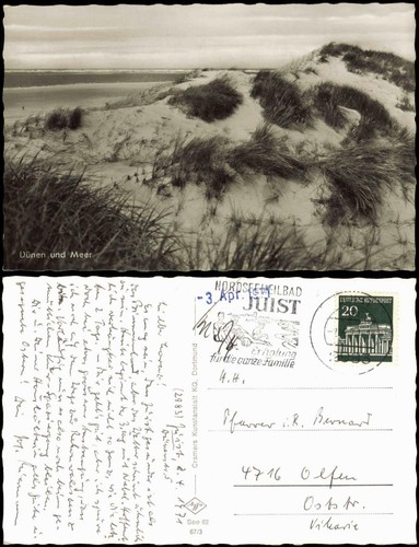 Ansichtskarte juist dünen - dünen, und