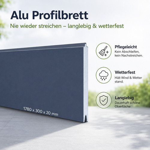 Aluminium alu sichtschutz - aluminium, xl