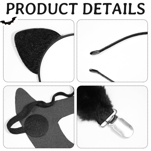 Katzenkostüm set damen - damen, 2