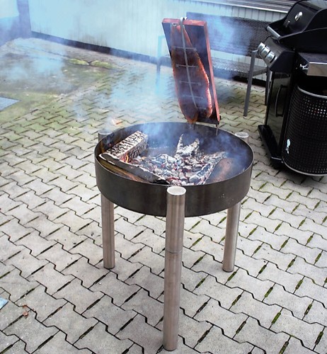 Feuerschale-Edelstahlfüße