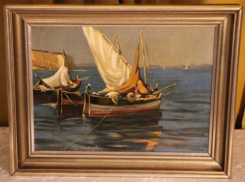 ölgemälde fischerboote vor - Ölgemälde,