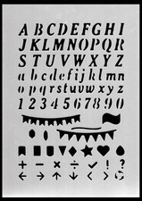 Schablone Stencil Buchstaben