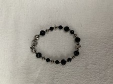 Leonardo Armband Schwarz Silber 18 cm