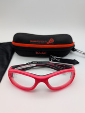 Bollé Sport Protective, Kinder Sportbrille, Neonpink, Etui mit Karabiner