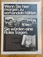 Rolex Datejust Wenn Sie hier morgen ... 1968 Vintage Watch Ad Werbung Reklame