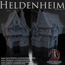 Dark Realms - New Heldenheim - House 4  DnD Pathfinder Wargaming Terrain
