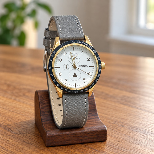 Azoza herren armbanduhr gold - herren,