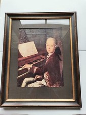 Bild v. Mozart, hinter Glas,mit Rahmen ca. 40x50 cm