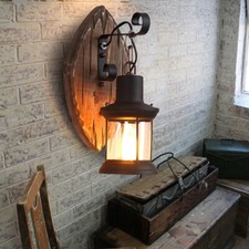 Vintage Holz Wandleuchte