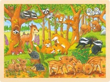 Tierkinder wald holzpuzzle - im,
